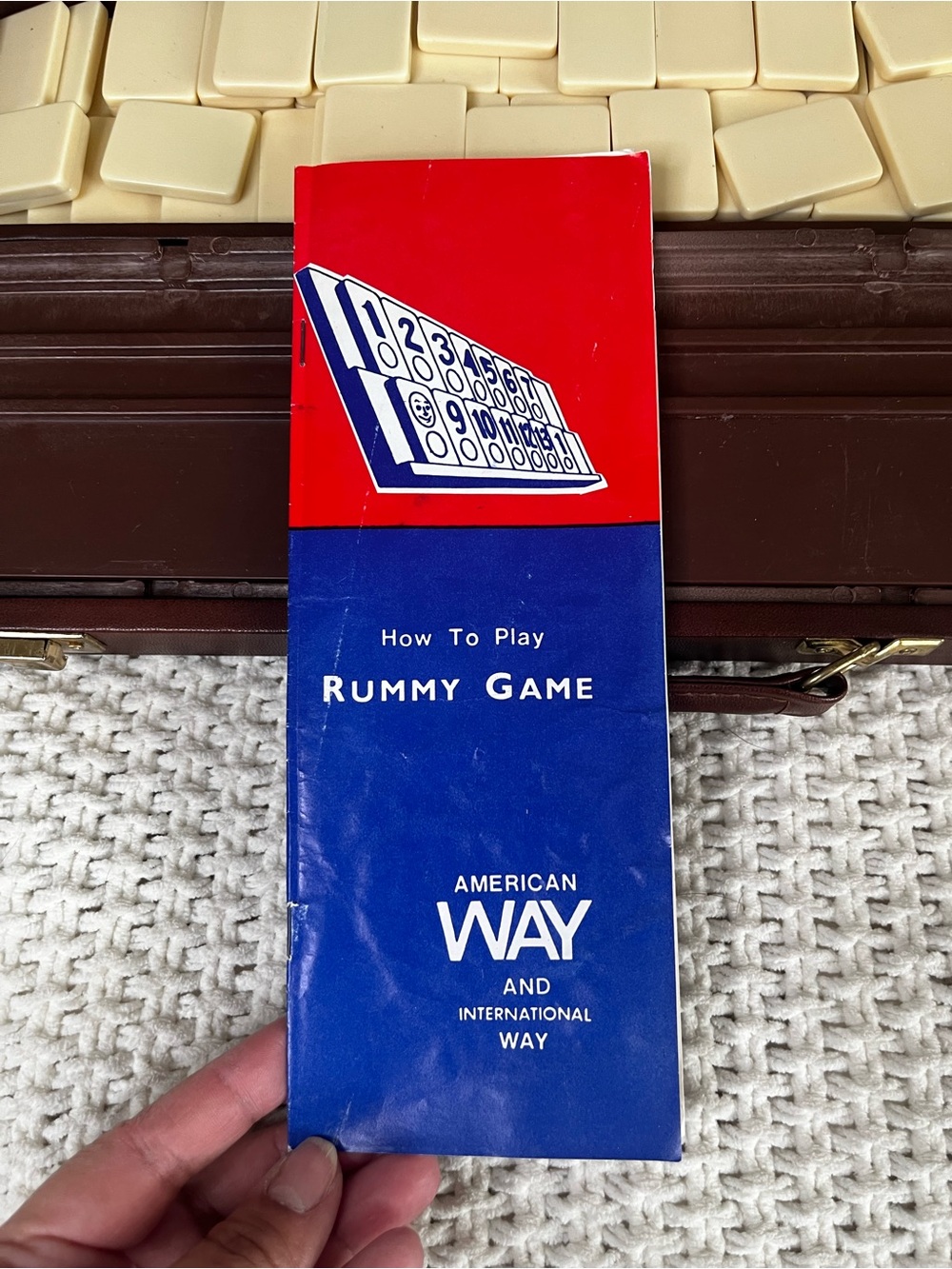 Rummy-O Travel Rummy Game Set Vintage 106 Tiles Game Instructions Carry Case - Picture 4 of 16